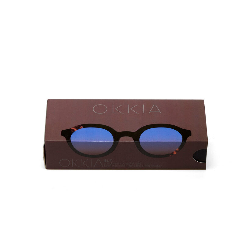 Lauro Havana black - Lente azul degradado