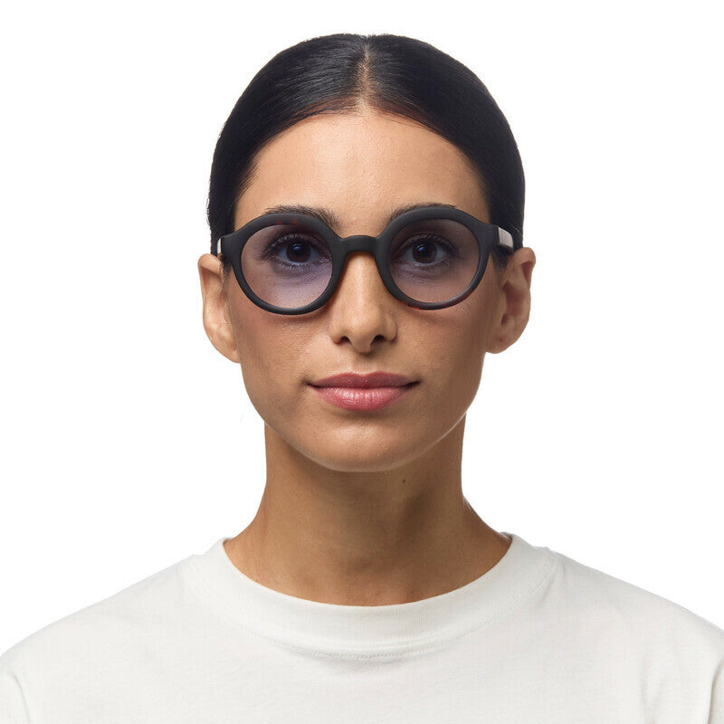 Lauro Havana black - Lente azul degradado